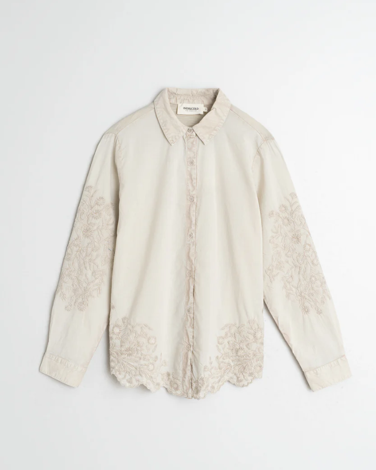 Embroidered Voile Shirt