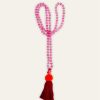 Beaded Necklace with Pop Pom