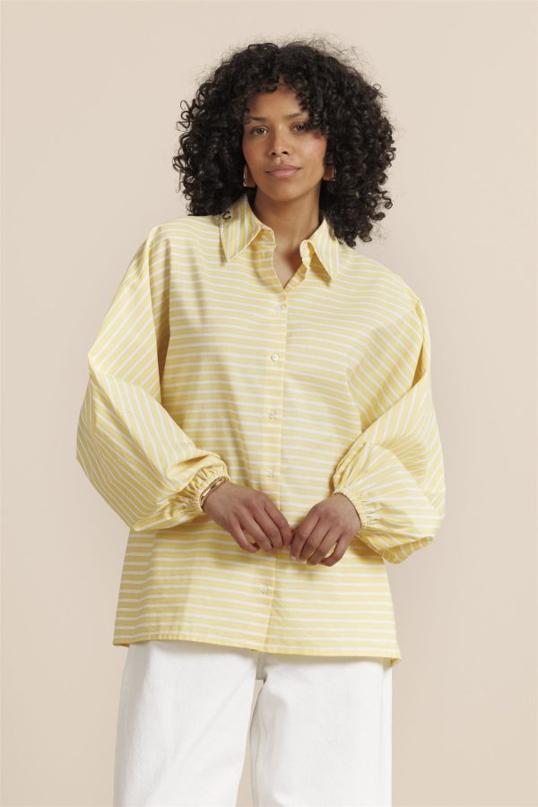 Yuki Poplin Stripe Blouse