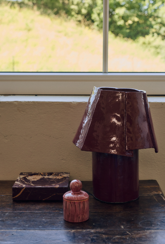 Cotton Maché Table Lamp