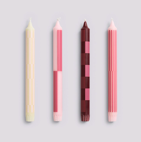 Pattern Candle Set of 4